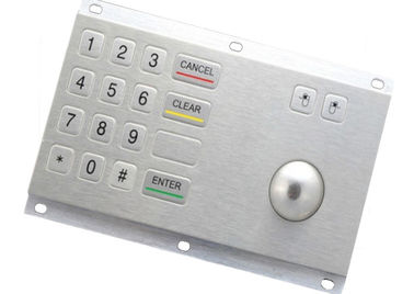 18 Short Profile Key Mechanical Numeric Keypad , Metal Numeric Keypad With Track Ball