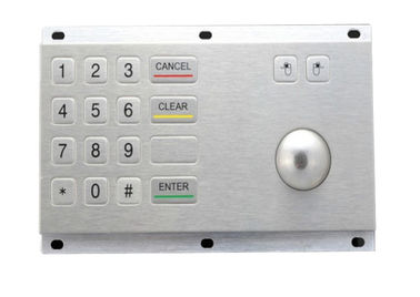 18 Short Profile Key Mechanical Numeric Keypad , Metal Numeric Keypad With Track Ball